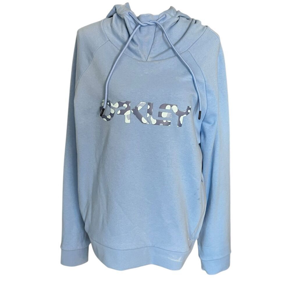 Oakley woman’s XL blue breeze fleece performance hoodie sweatshirt